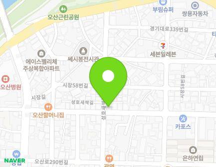 15 Osan-ro 300beon-gil, Osan-si, Gyeonggi-do, Republic of Korea Map