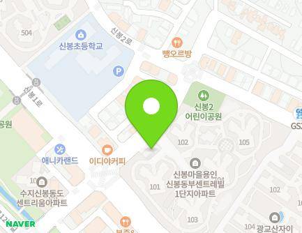 6 Sinbong 1-ro 172beon-gil, Suji-gu, Yongin-si, Gyeonggi-do, Republic of Korea Map