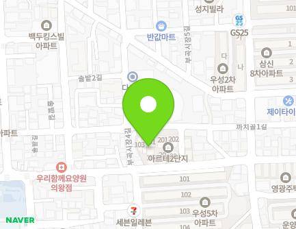 40 Solbat-gil, Uiwang-si, Gyeonggi-do, Republic of Korea Map