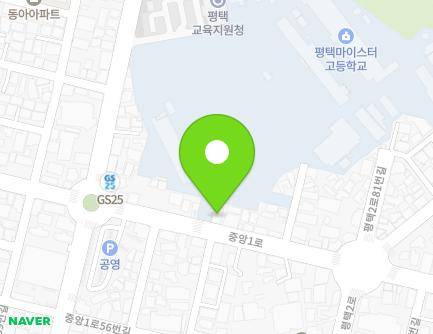 61-1 Jungang 1-ro, Pyeongtaek-si, Gyeonggi-do, Republic of Korea Map