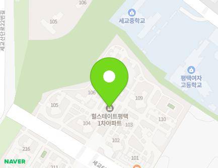 46 Segyo 6-ro, Pyeongtaek-si, Gyeonggi-do, Republic of Korea Map