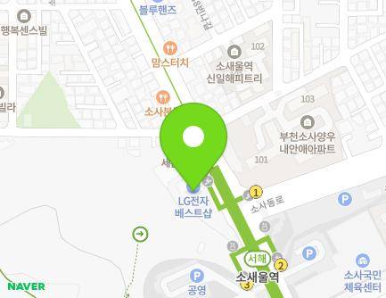 119 Sosa-ro, Sosa-gu, Bucheon-si, Gyeonggi-do, Republic of Korea Map