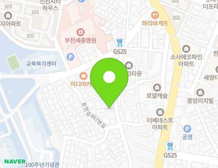 24 Hohyeon-ro 489beonna-gil, Sosa-gu, Bucheon-si, Gyeonggi-do, Republic of Korea Map
