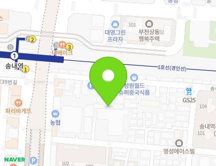 21 Songnae-daero 30beon-gil, Sosa-gu, Bucheon-si, Gyeonggi-do, Republic of Korea Map
