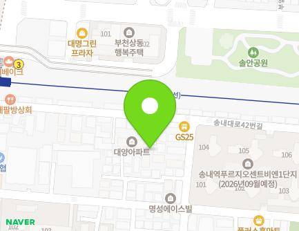 50-8 Songnae-daero 42beon-gil, Sosa-gu, Bucheon-si, Gyeonggi-do, Republic of Korea Map