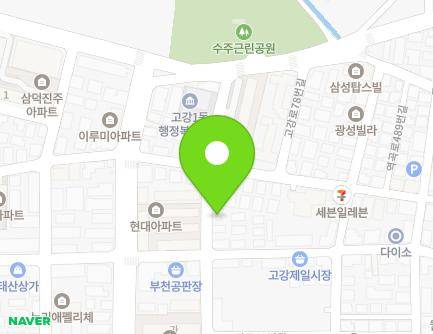27 Gogang-ro 72beon-gil, Ojeong-gu, Bucheon-si, Gyeonggi-do, Republic of Korea Map