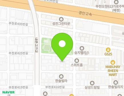 19-5 Bucheon-ro 420beon-gil, Ojeong-gu, Bucheon-si, Gyeonggi-do, Republic of Korea Map
