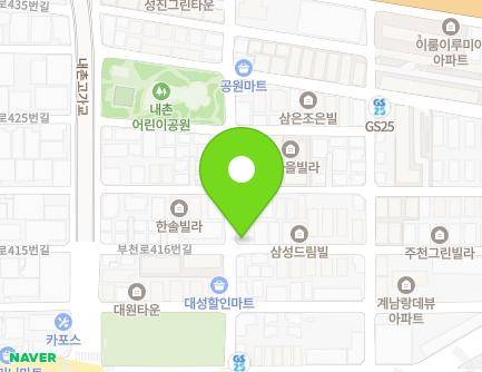 27 Bucheon-ro 416beon-gil, Ojeong-gu, Bucheon-si, Gyeonggi-do, Republic of Korea Map