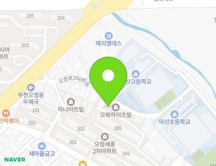 36 Ojeong-ro 266beon-gil, Ojeong-gu, Bucheon-si, Gyeonggi-do, Republic of Korea Map
