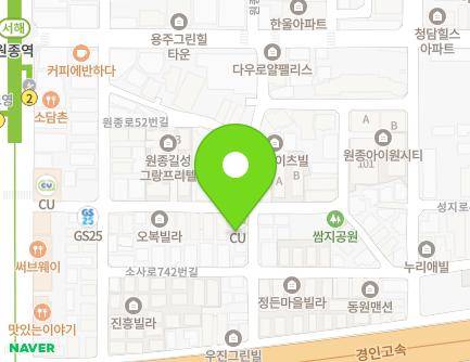 36 Wonjong-ro 66beon-gil, Ojeong-gu, Bucheon-si, Gyeonggi-do, Republic of Korea Map