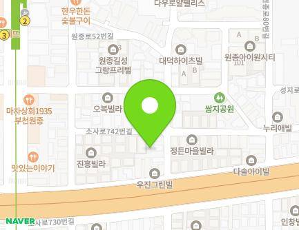 46-1 Wonjong-ro 66beon-gil, Ojeong-gu, Bucheon-si, Gyeonggi-do, Republic of Korea Map