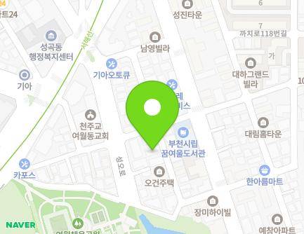 14-17 Kkachi-ro 95beon-gil, Ojeong-gu, Bucheon-si, Gyeonggi-do, Republic of Korea Map