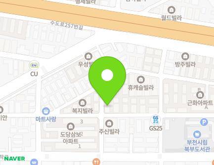 22 Samjak-ro 279beon-gil, Wonmi-gu, Bucheon-si, Gyeonggi-do, Republic of Korea Map