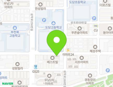 53-18 Samjak-ro 256beon-gil, Wonmi-gu, Bucheon-si, Gyeonggi-do, Republic of Korea Map