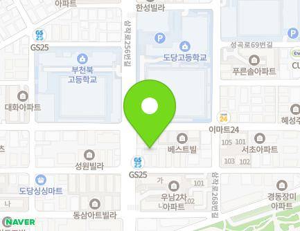 65-5 Samjak-ro 256beon-gil, Wonmi-gu, Bucheon-si, Gyeonggi-do, Republic of Korea Map