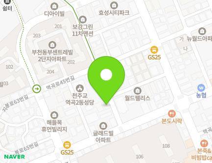 11 Jibong-ro 89beon-gil, Wonmi-gu, Bucheon-si, Gyeonggi-do, Republic of Korea Map