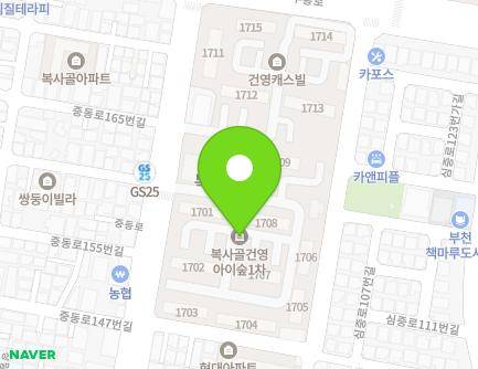 166 Jungdong-ro, Wonmi-gu, Bucheon-si, Gyeonggi-do, Republic of Korea Map