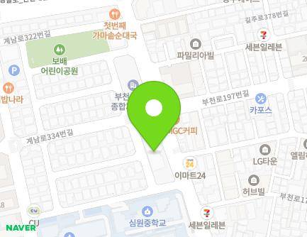 336 Gyenam-ro, Wonmi-gu, Bucheon-si, Gyeonggi-do, Republic of Korea Map