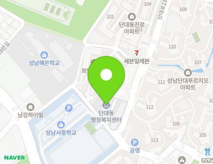 21 Huimang-ro 506beon-gil, Sujeong-gu, Seongnam-si, Gyeonggi-do, Republic of Korea Map