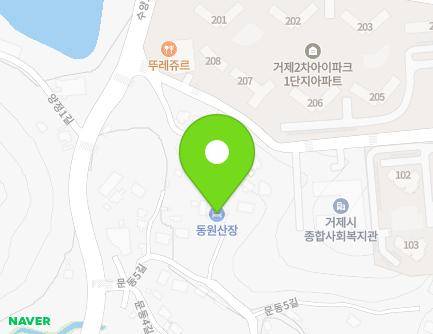 11-3 Mundong 5-gil, Geoje-si, Gyeongsangnam-do, Republic of Korea Map