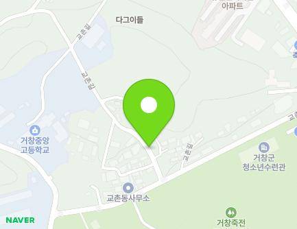 114 Gyochon-gil, Geochang-eup, Geochang-gun, Gyeongsangnam-do, Republic of Korea Map