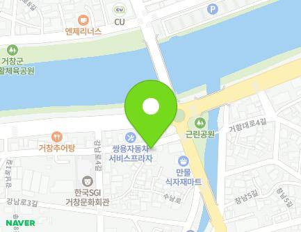 196 Gangnam-ro 1-gil, Geochang-eup, Geochang-gun, Gyeongsangnam-do, Republic of Korea Map