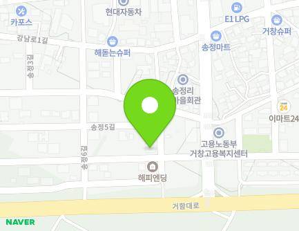 147 Songjeong 1-gil, Geochang-eup, Geochang-gun, Gyeongsangnam-do, Republic of Korea Map
