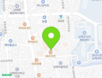 21-1 Hwajeon-ro 38beon-gil, Namhae-eup, Namhae-gun, Gyeongsangnam-do, Republic of Korea Map