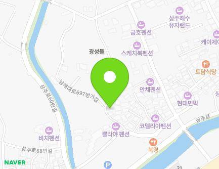 6 Namhae-daero 697beonga-gil, Sangju-myeon, Namhae-gun, Gyeongsangnam-do, Republic of Korea Map