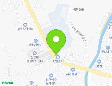 704 Namhae-daero, Sangju-myeon, Namhae-gun, Gyeongsangnam-do, Republic of Korea Map