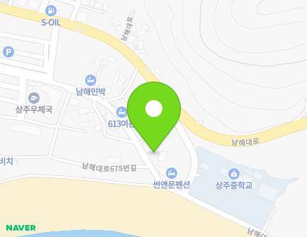 25-1 Namhae-daero 675beon-gil, Sangju-myeon, Namhae-gun, Gyeongsangnam-do, Republic of Korea Map
