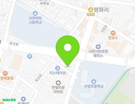50-15 Oksan-ro, Sacheon-eup, Sacheon-si, Gyeongsangnam-do, Republic of Korea Map