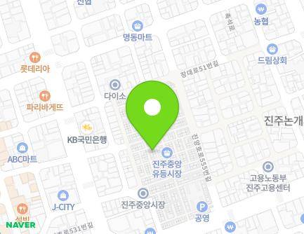 25-7 Jungangsijang-gil, Jinju-si, Gyeongsangnam-do, Republic of Korea Map