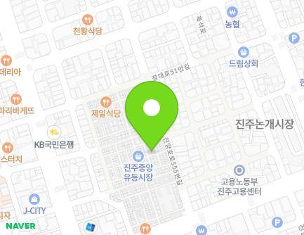 22-11 Jungangsijang-gil, Jinju-si, Gyeongsangnam-do, Republic of Korea Map