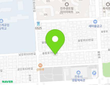 17 Solbat-ro 79beon-gil, Jinju-si, Gyeongsangnam-do, Republic of Korea Map