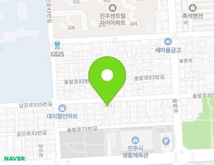 13-2 Solbat-ro 79beon-gil, Jinju-si, Gyeongsangnam-do, Republic of Korea Map