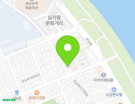 12-2 Gangnam-ro 189beon-gil, Jinju-si, Gyeongsangnam-do, Republic of Korea Map