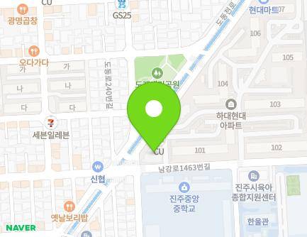 276 Dodongcheon-ro, Jinju-si, Gyeongsangnam-do, Republic of Korea Map