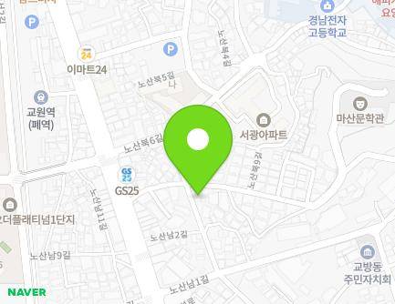16 Nosanbuk 8-gil, Masanhappo-gu, Changwon-si, Gyeongsangnam-do, Republic of Korea Map