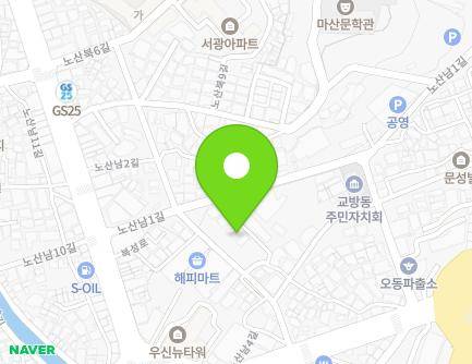 25-23 Nosannam 6-gil, Masanhappo-gu, Changwon-si, Gyeongsangnam-do, Republic of Korea Map