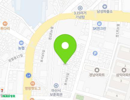 21-3 Dongseonam 3-gil, Masanhappo-gu, Changwon-si, Gyeongsangnam-do, Republic of Korea Map