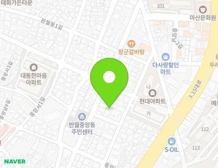 54-1 Jungangnam 5-gil, Masanhappo-gu, Changwon-si, Gyeongsangnam-do, Republic of Korea Map