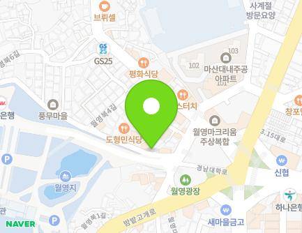 6 Woryeongbuk 2-gil, Masanhappo-gu, Changwon-si, Gyeongsangnam-do, Republic of Korea Map