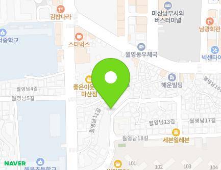 33 Woryeongnam 12-gil, Masanhappo-gu, Changwon-si, Gyeongsangnam-do, Republic of Korea Map
