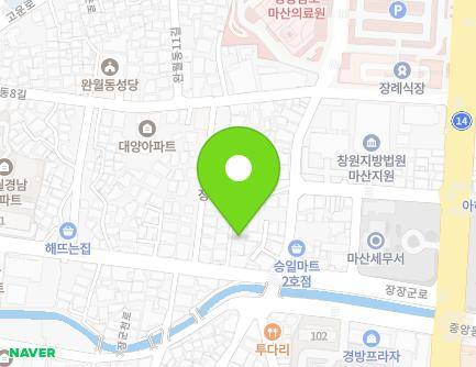15 Wanwoldong 6-gil, Masanhappo-gu, Changwon-si, Gyeongsangnam-do, Republic of Korea Map