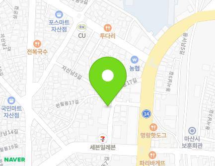 13 Wanwoldong 16-gil, Masanhappo-gu, Changwon-si, Gyeongsangnam-do, Republic of Korea Map