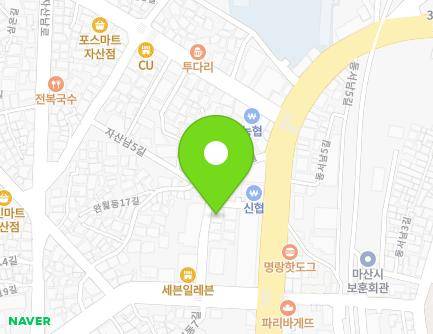 14 Wanwoldong 16-gil, Masanhappo-gu, Changwon-si, Gyeongsangnam-do, Republic of Korea Map