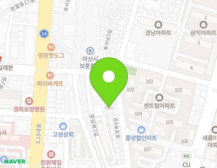 14 Jungangbuk 8-gil, Masanhappo-gu, Changwon-si, Gyeongsangnam-do, Republic of Korea Map