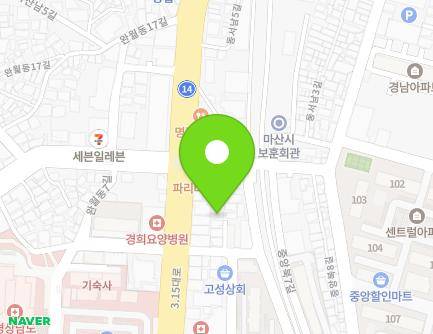 5-3 Jungangbuk 4-gil, Masanhappo-gu, Changwon-si, Gyeongsangnam-do, Republic of Korea Map