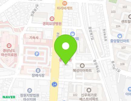 6 Jungangbuk 3-gil, Masanhappo-gu, Changwon-si, Gyeongsangnam-do, Republic of Korea Map